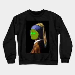 Girl with a pearl earing Crewneck Sweatshirt